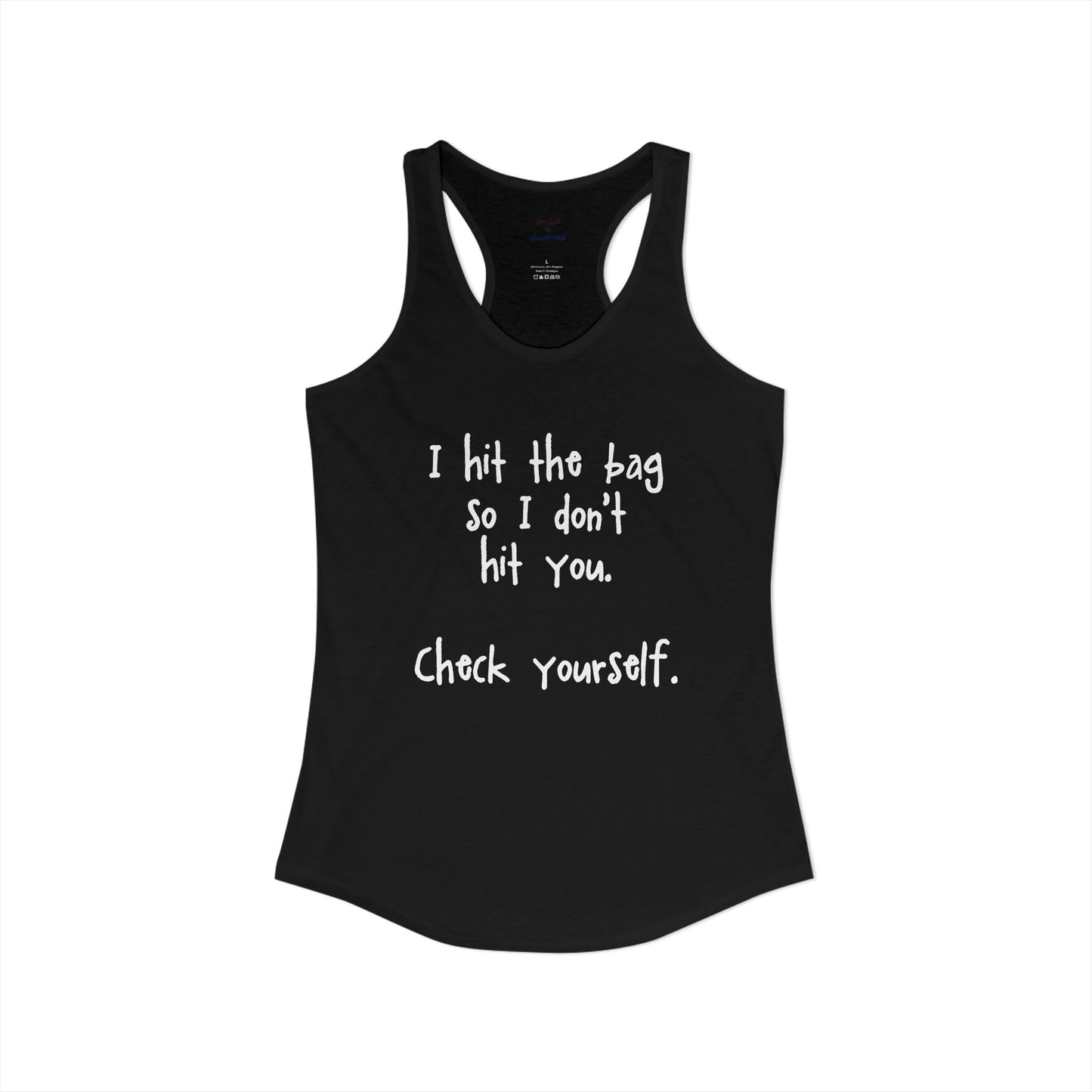 "Check Yourself" Kickboxing Racerback Tank