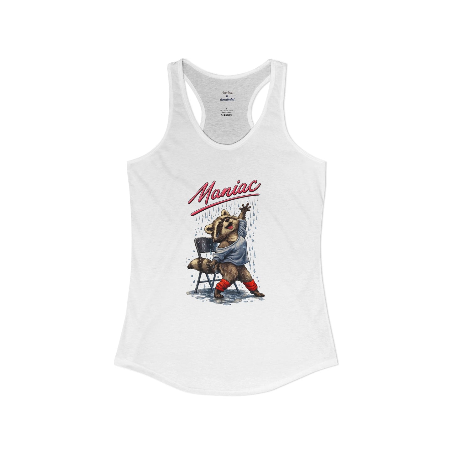 Maniac Raccoon Racerback Tank