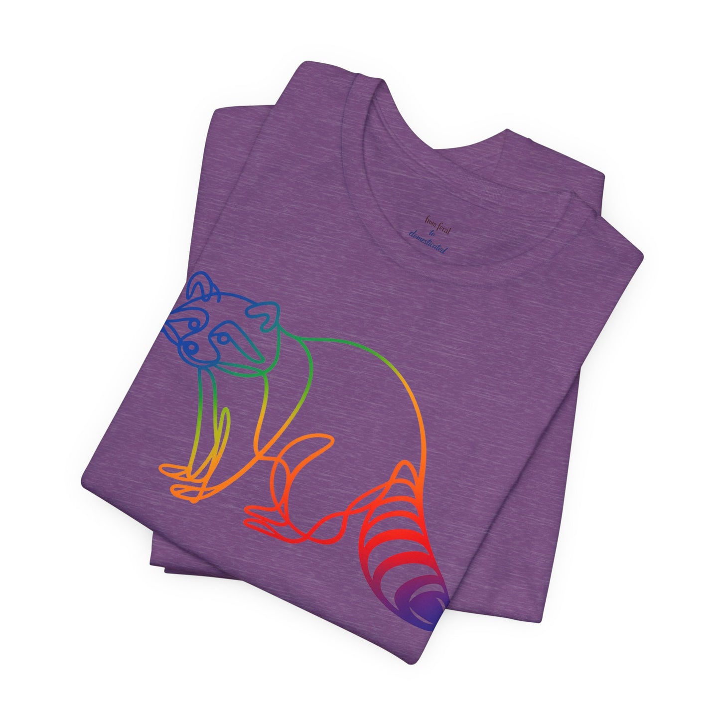 Raccoon Tee — Minimal Line Raccoon Scenic Graphic T-Shirt