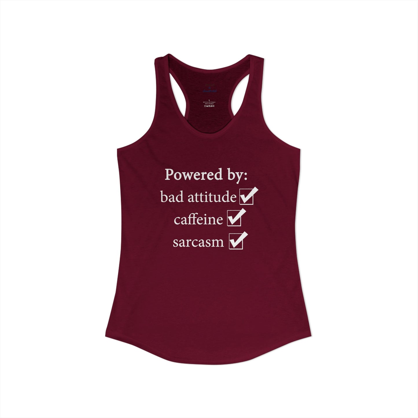 I'm Powered By Racerback Tank