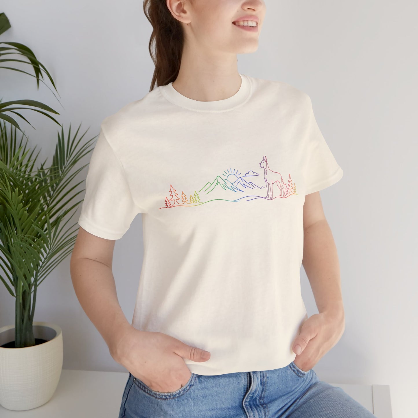 Cropped Great Dane Wild Lines T-Shirt