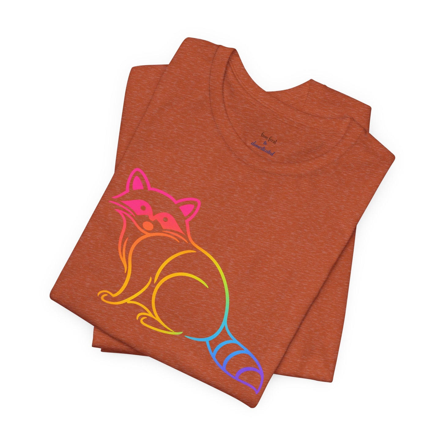 Raccoon Tee — Minimal Line Raccoon Scenic Graphic T-Shirt