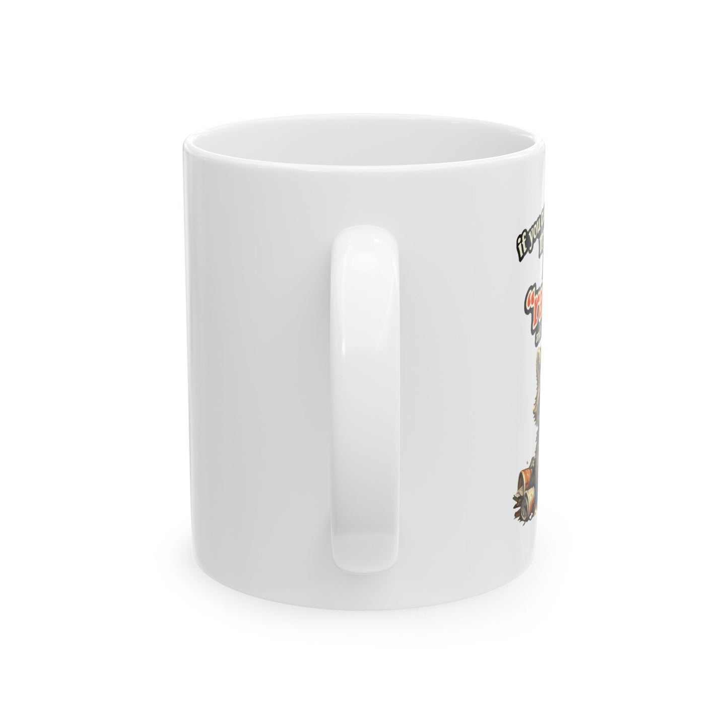Yell Raccoon Ceramic Mug  (11oz & 15oz)