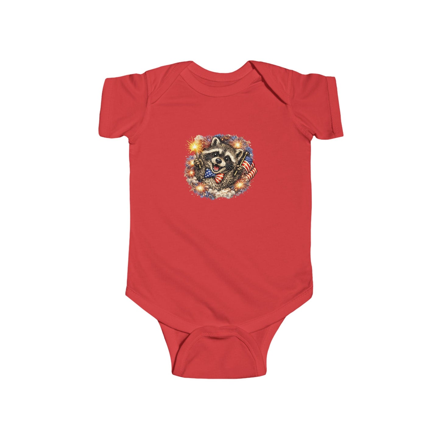 Infant Bodysuit — Adorable Patriotic Raccoon - USA 250