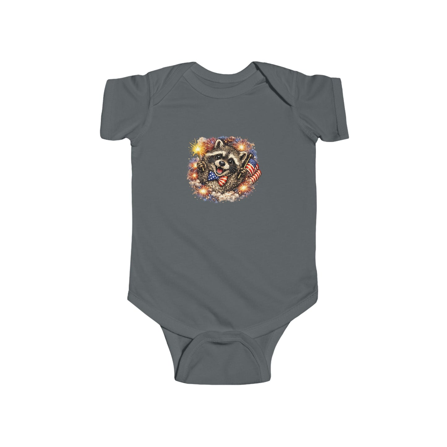 Infant Bodysuit — Adorable Patriotic Raccoon - USA 250