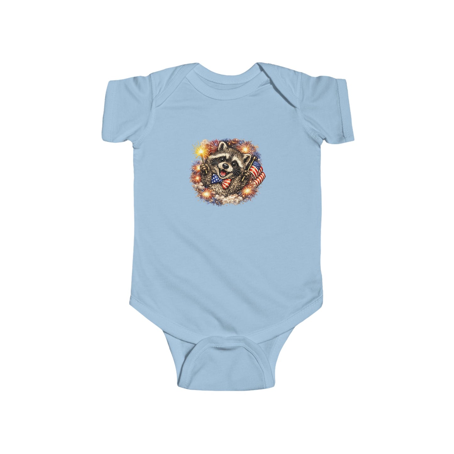 Infant Bodysuit — Adorable Patriotic Raccoon - USA 250