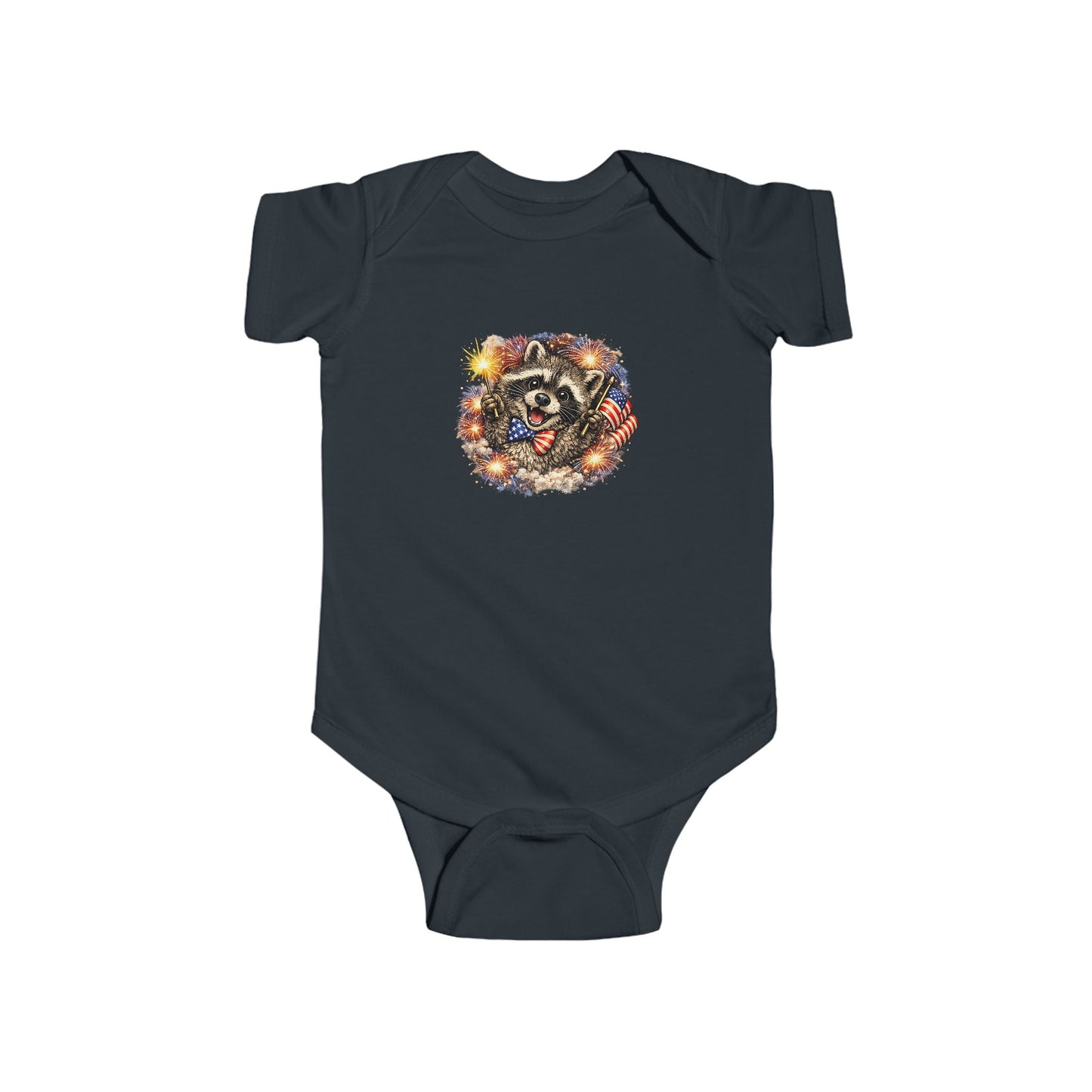 Infant Bodysuit — Adorable Patriotic Raccoon - USA 250