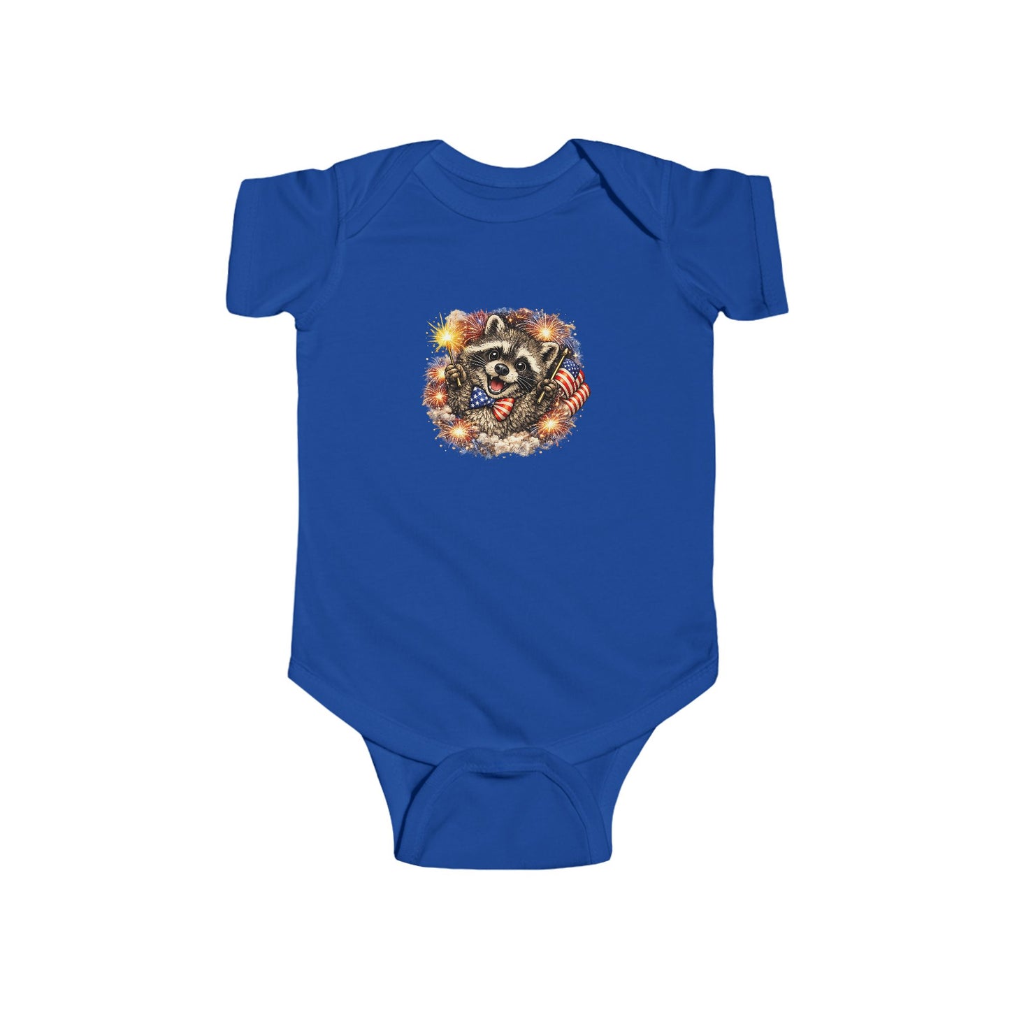 Infant Bodysuit — Adorable Patriotic Raccoon - USA 250