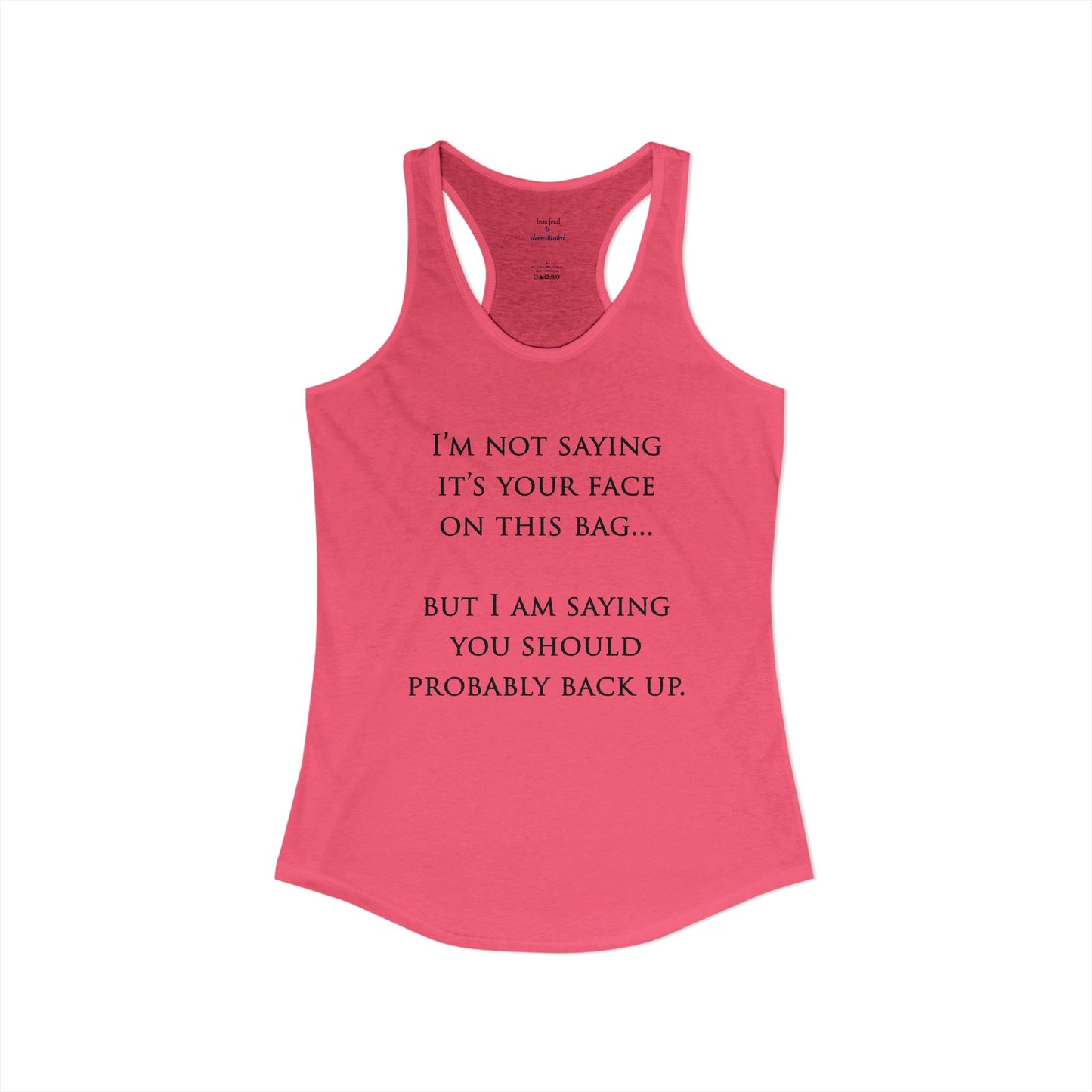 Face On The Bag Kickboxing Racerback Tank
