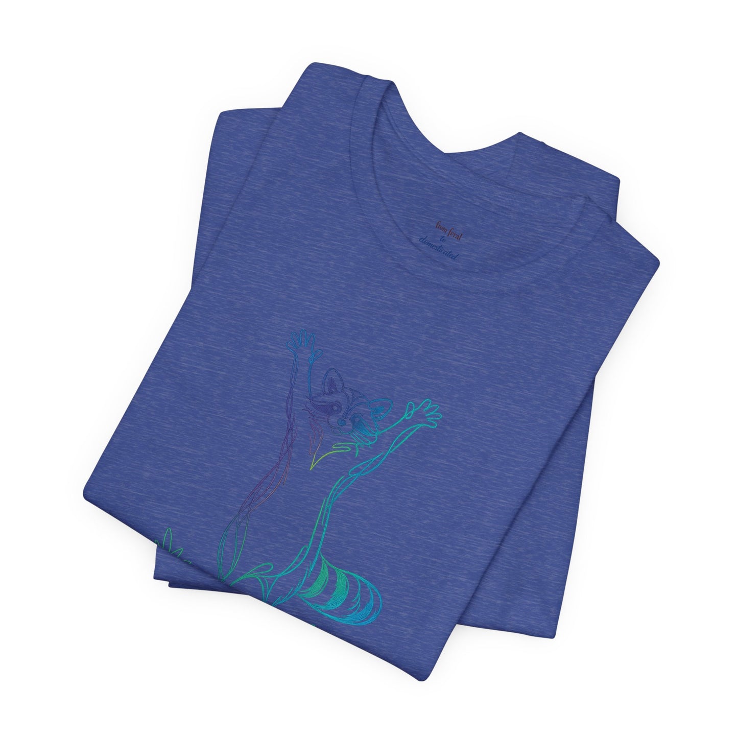 Raccoon Tee — Minimal Line Raccoon Scenic Graphic T-Shirt