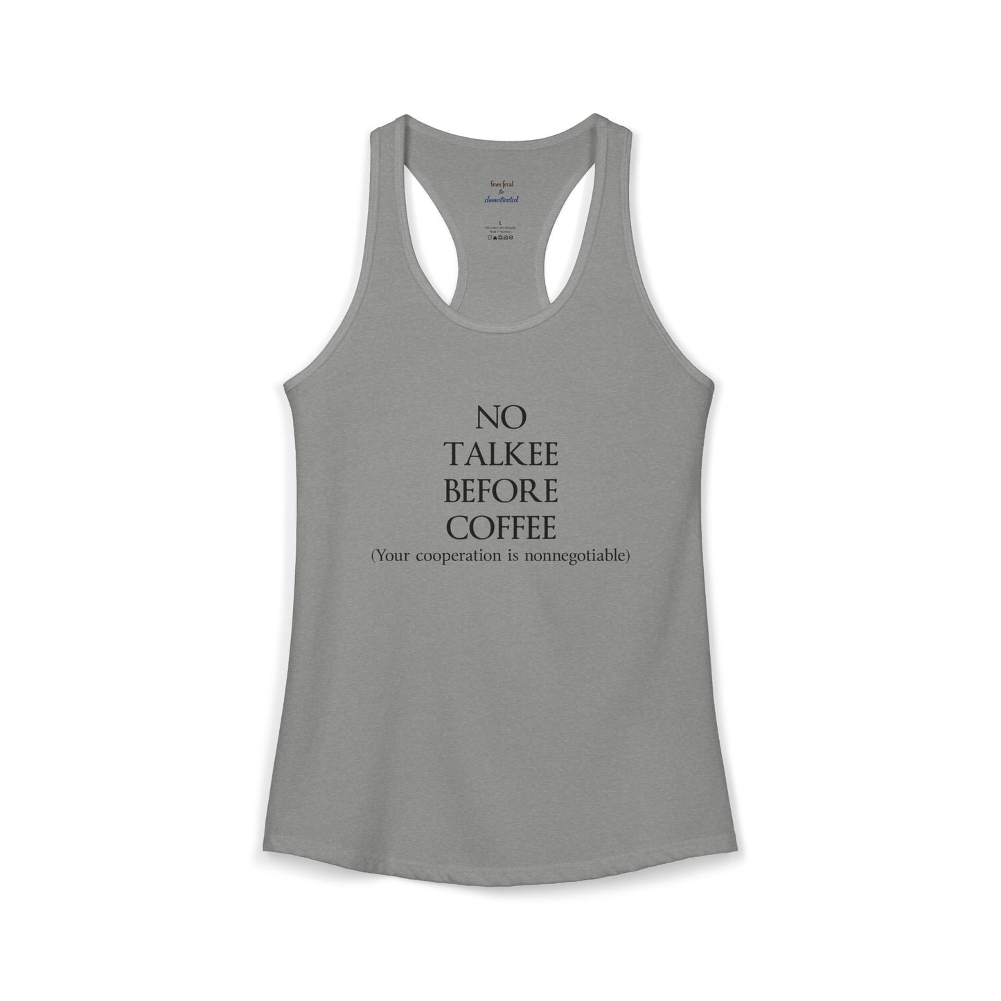 No Talkee Racerback Tank
