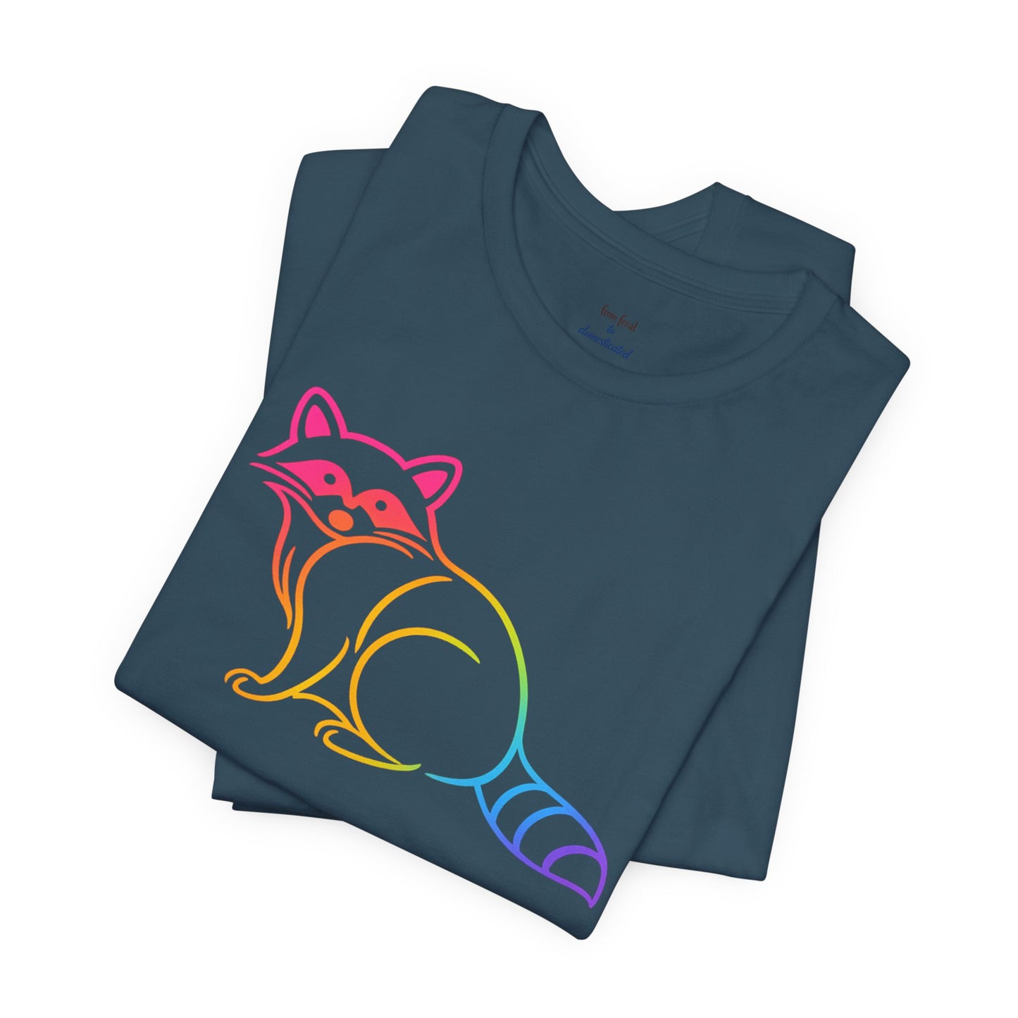 Raccoon Tee — Minimal Line Raccoon Scenic Graphic T-Shirt