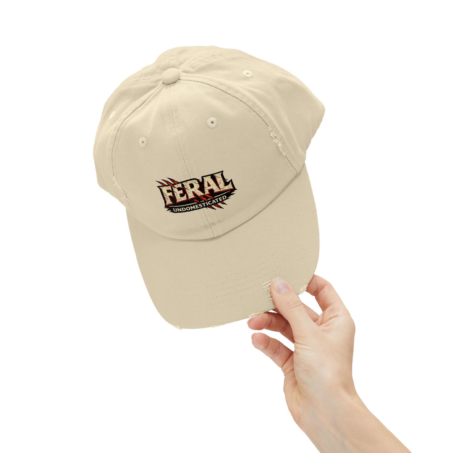 "Feral" Distressed Cap —  Funny Truth Hat