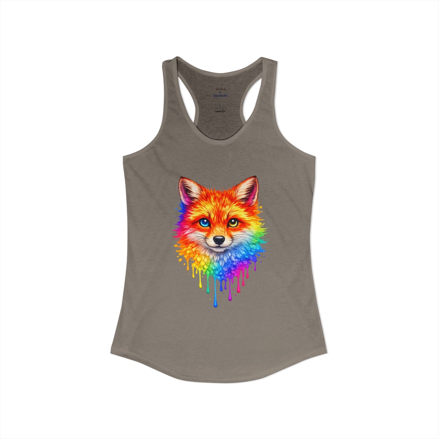 Watercolor Wildlife Fox Racerback Tank