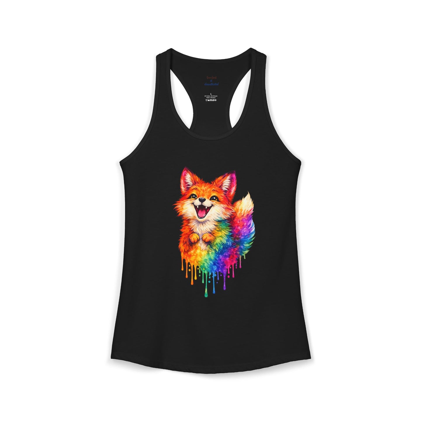Watercolor Wildlife Fox Racerback Tank