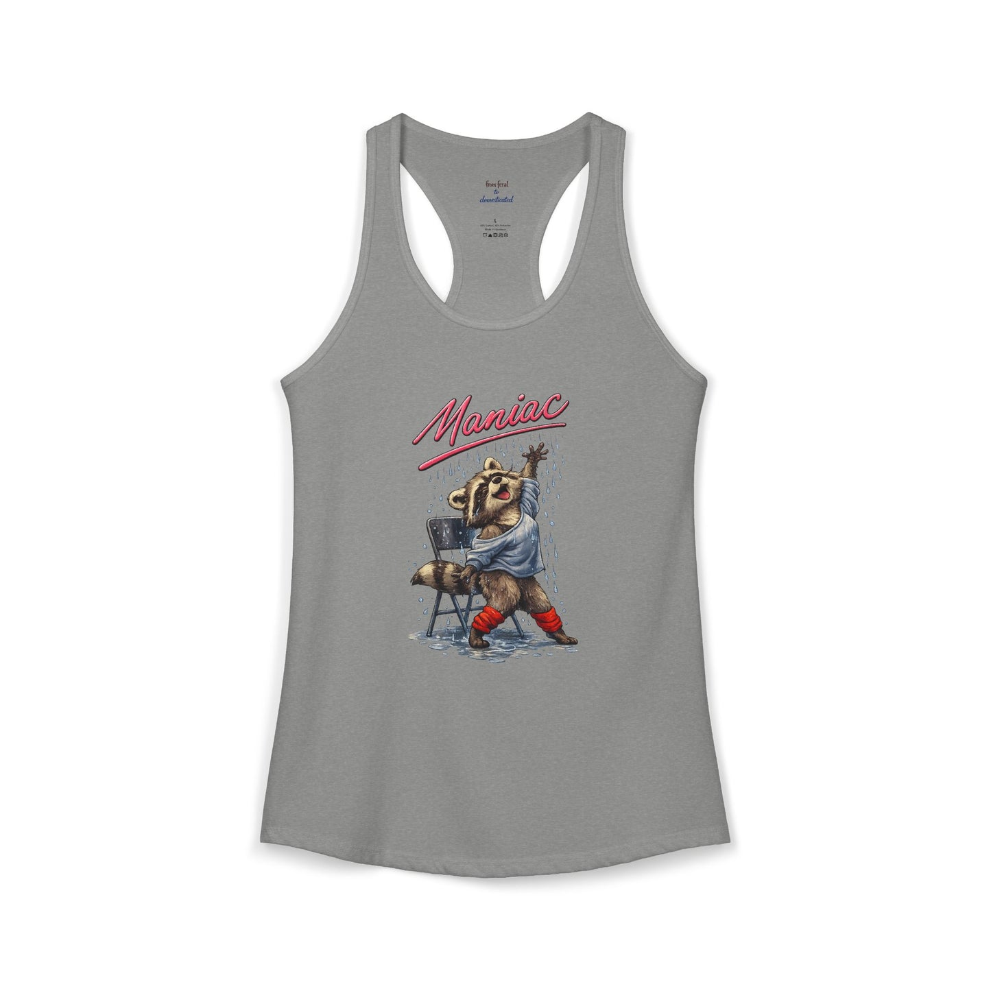 Maniac Raccoon Racerback Tank