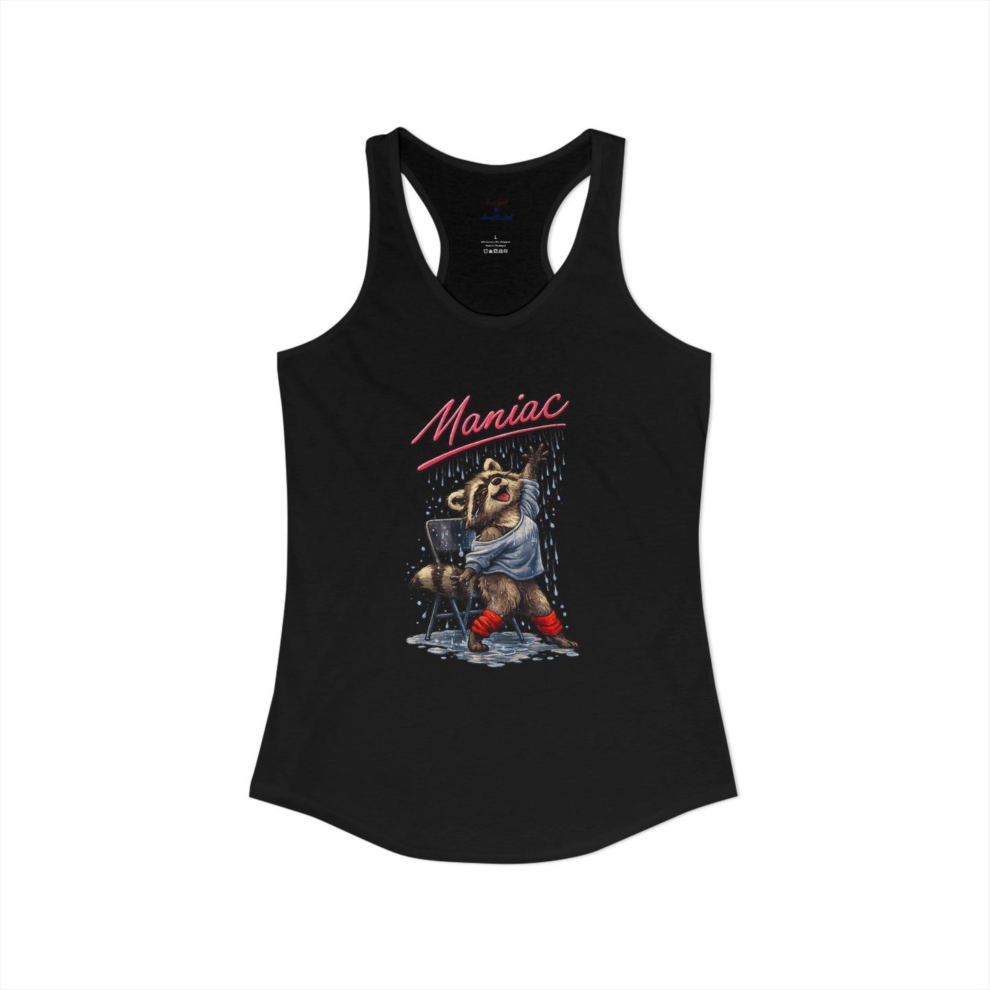 Maniac Raccoon Racerback Tank