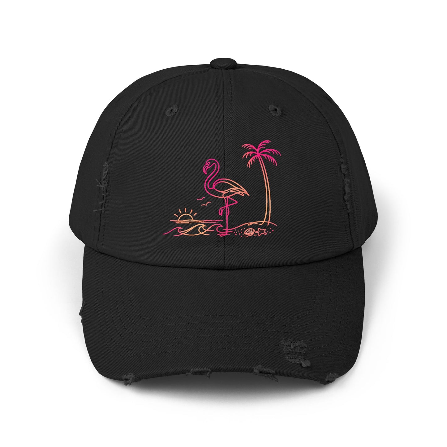 Flashy Flamingo | Distressed Cap
