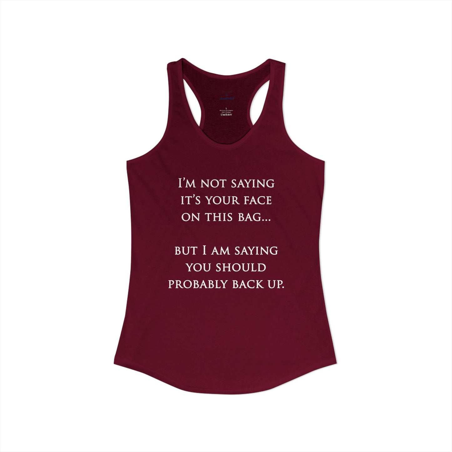 Face On The Bag Kickboxing Racerback Tank