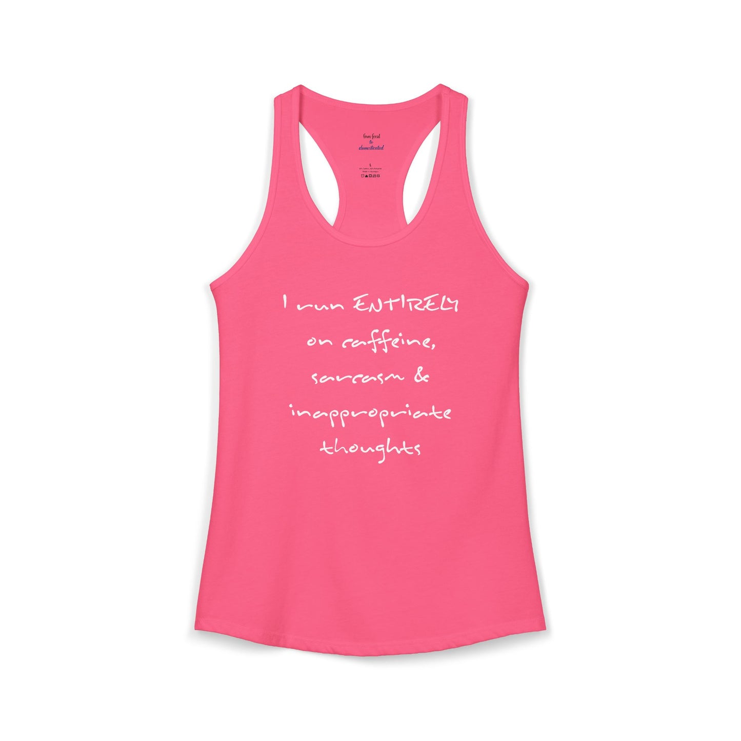 I Run On Racerback Tank