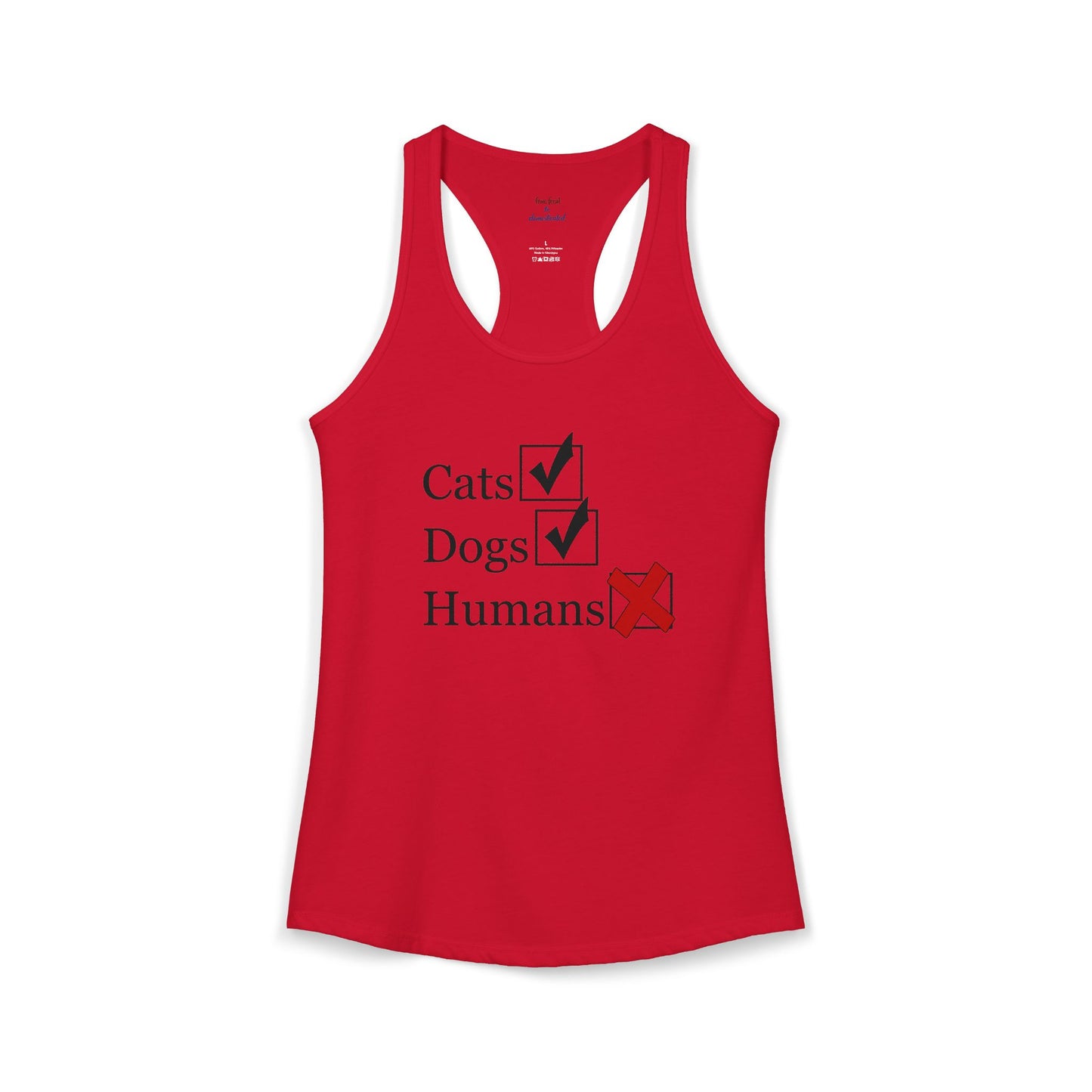 No Humans Racerback Tank