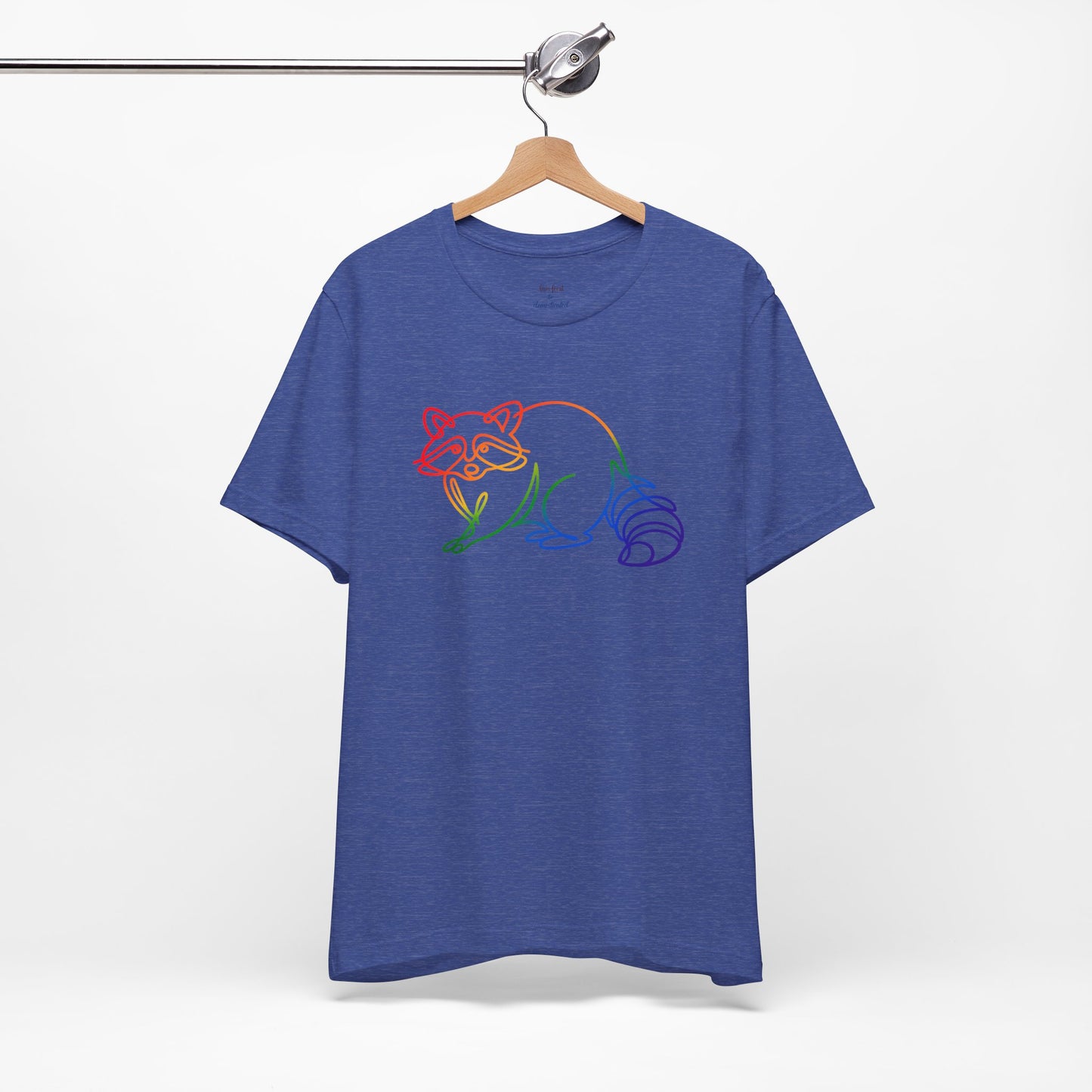 Raccoon Tee — Minimal Line Raccoon Scenic Graphic T-Shirt