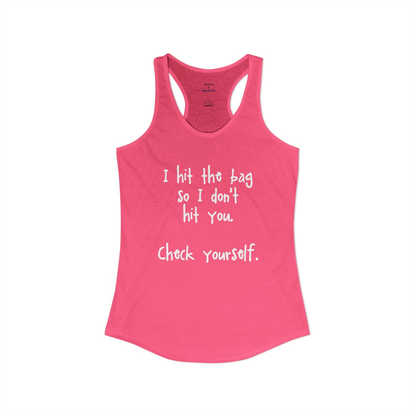 "Check Yourself" Kickboxing Racerback Tank
