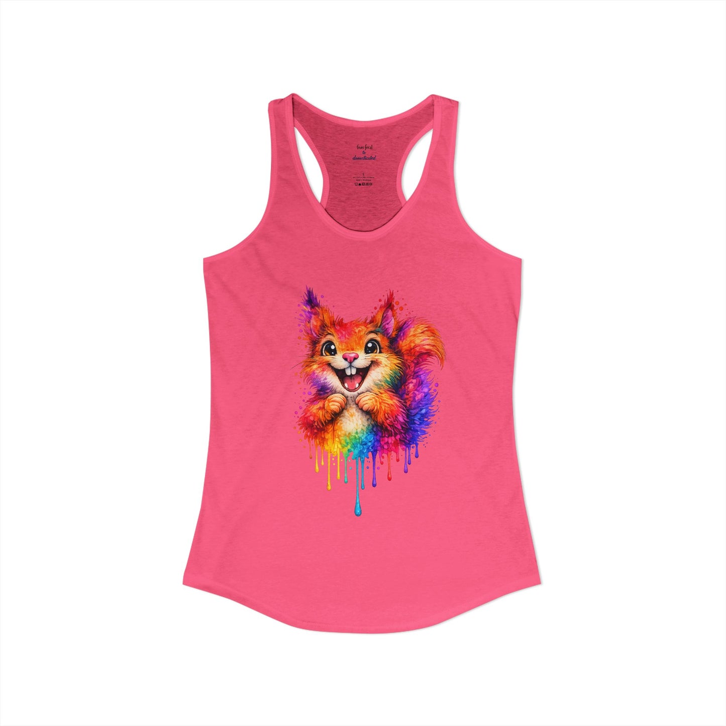 Watercolor Wildlife Squirrel Racerback Tank