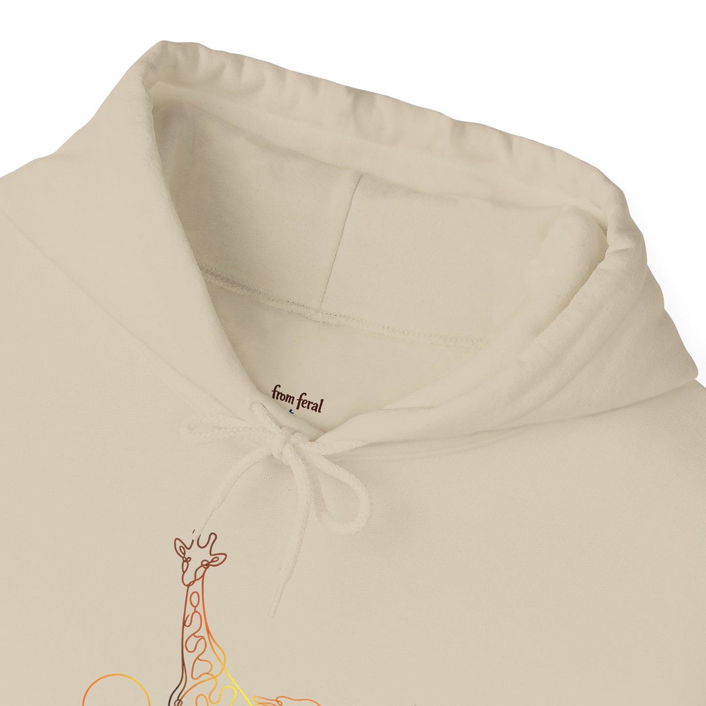 Giraffe Line Art Hoodie – Minimal Safari Illustration