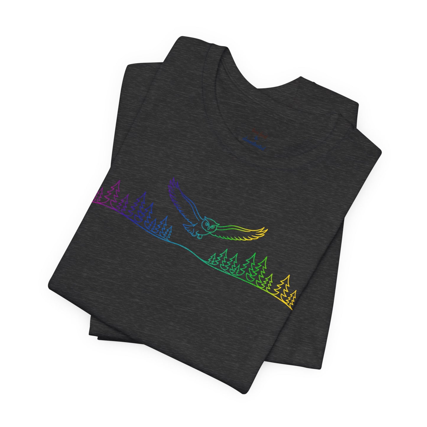 Owl | Colorful Line-Work T-Shirt