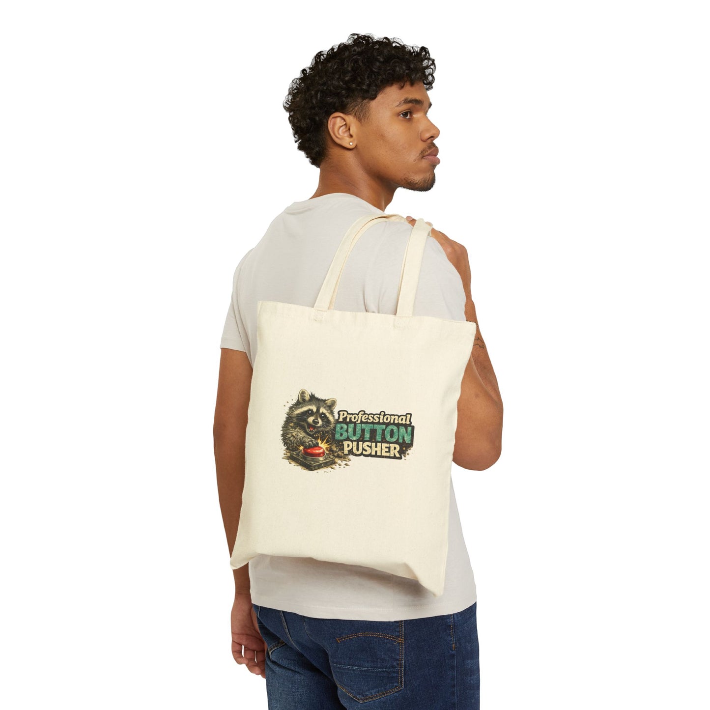 Professional Button Pusher Canvas Tote Bag