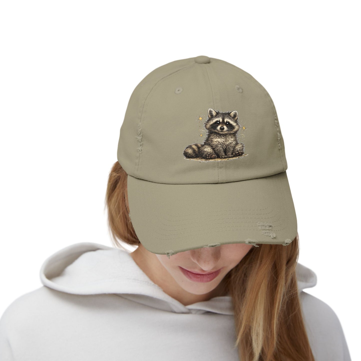 Sweet & Savage Distressed Cap — Raccoon Mom/Dad Funny Dad Hat