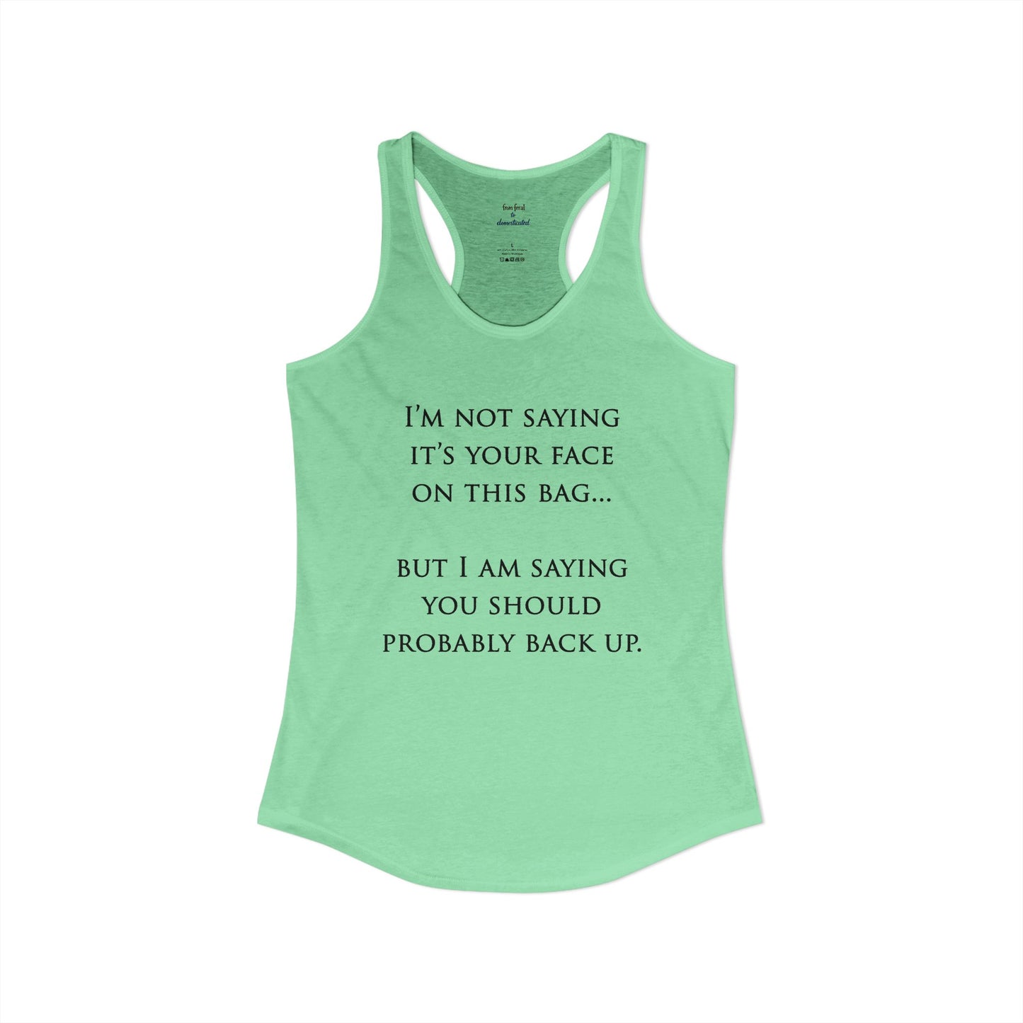 Face On The Bag Kickboxing Racerback Tank