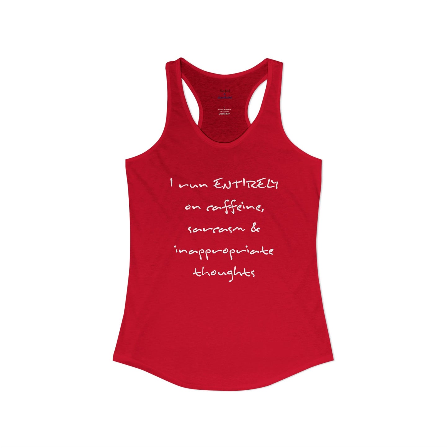 I Run On Racerback Tank
