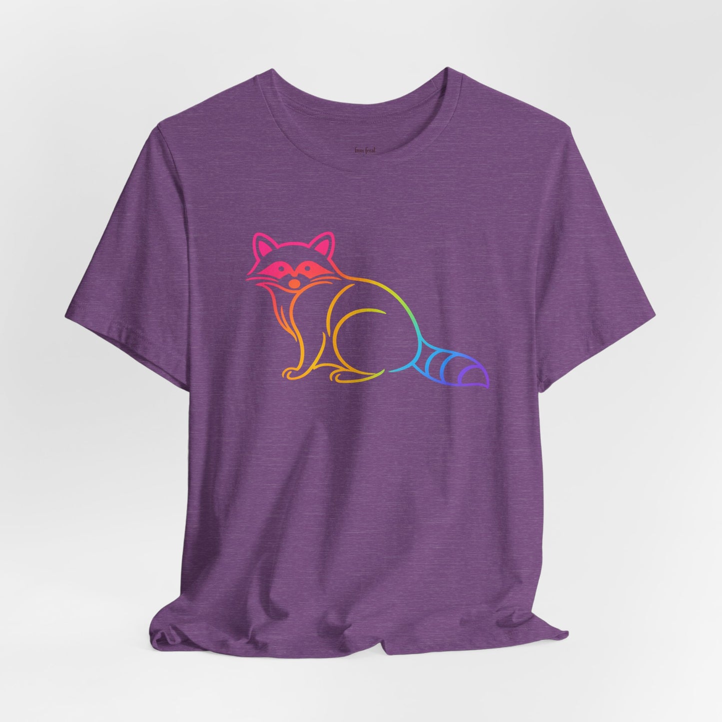 Raccoon Tee — Minimal Line Raccoon Scenic Graphic T-Shirt