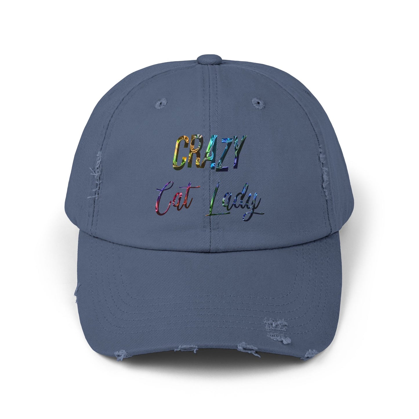 "Crazy Cat Lady" Distressed Cap —  Funny Truth Hat