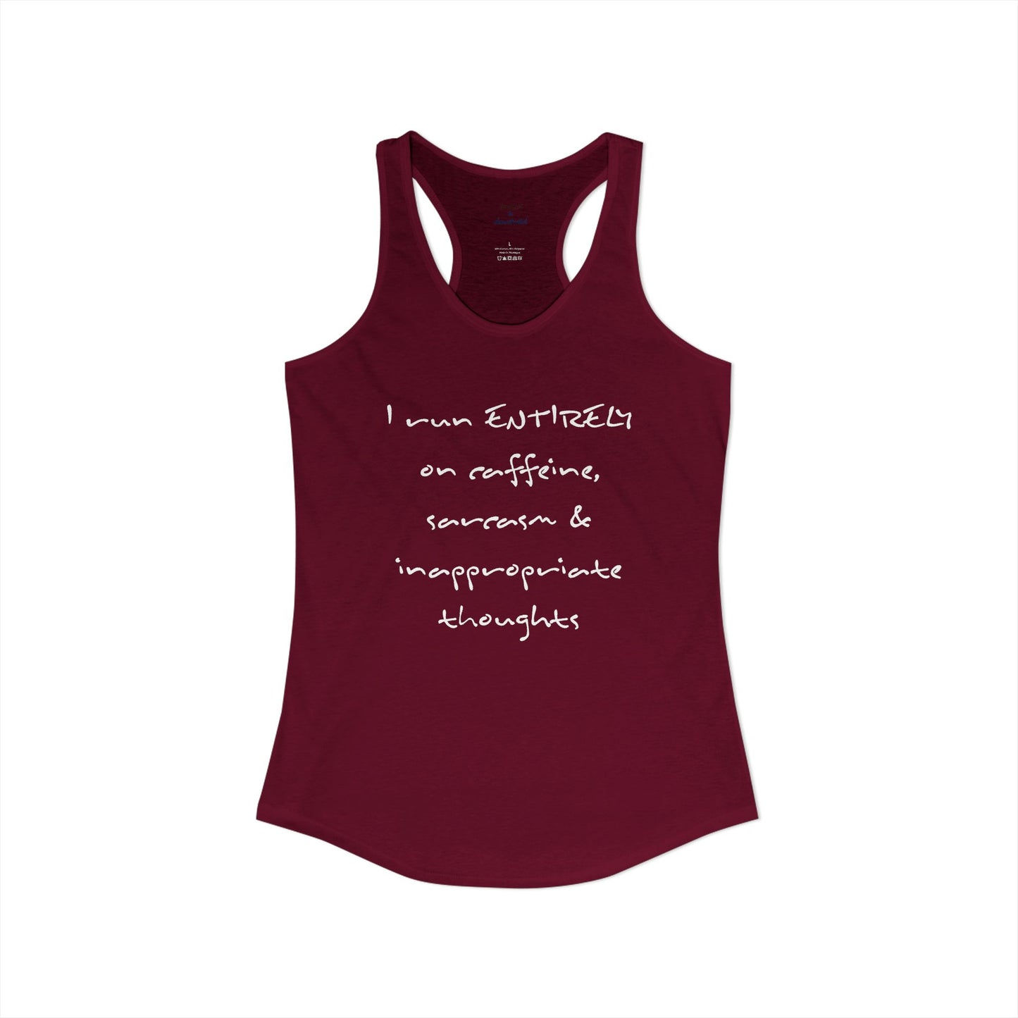 I Run On Racerback Tank