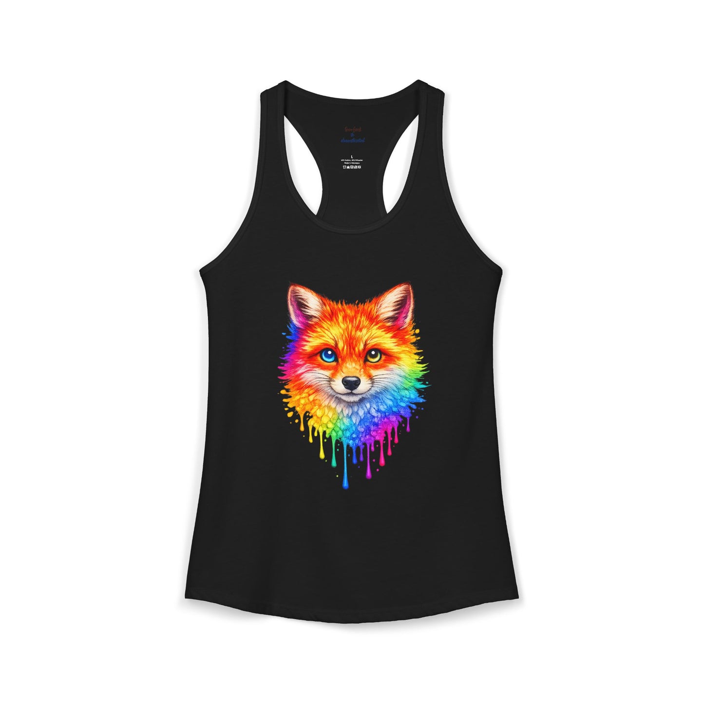 Watercolor Wildlife Fox Racerback Tank
