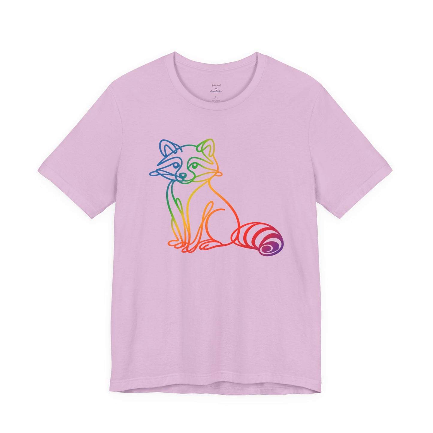 Raccoon Tee — Minimal Line Raccoon Scenic Graphic T-Shirt