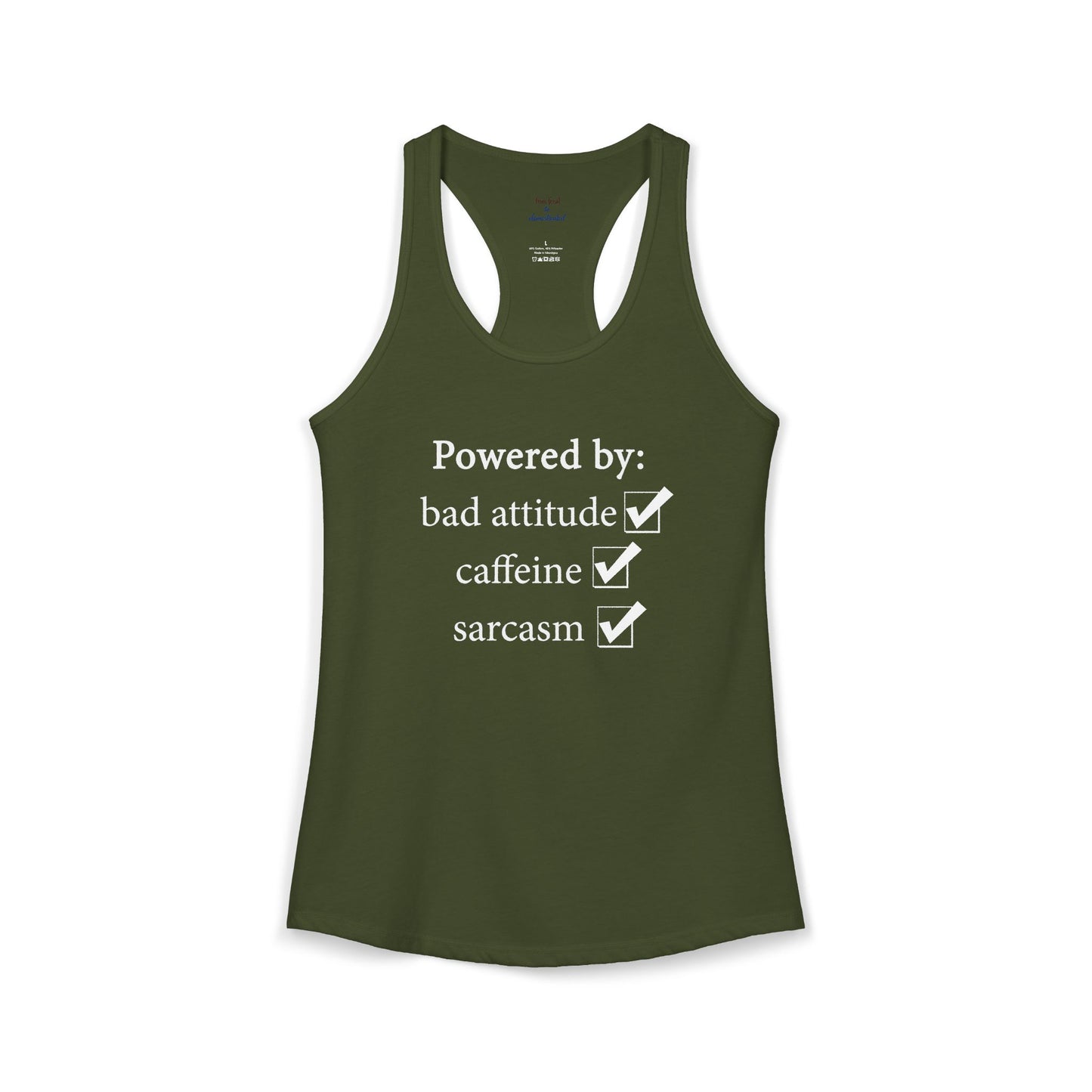 I'm Powered By Racerback Tank