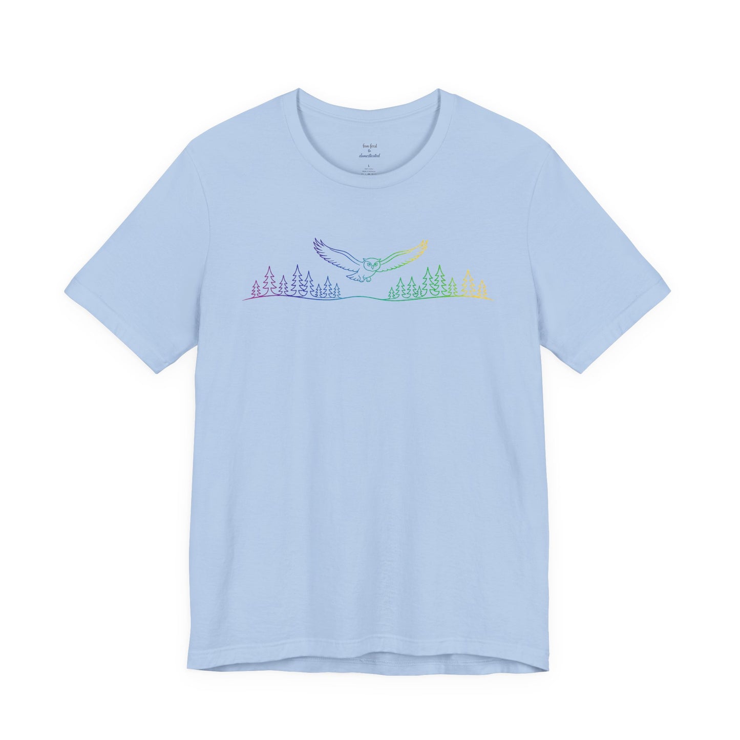 Owl | Colorful Line-Work T-Shirt