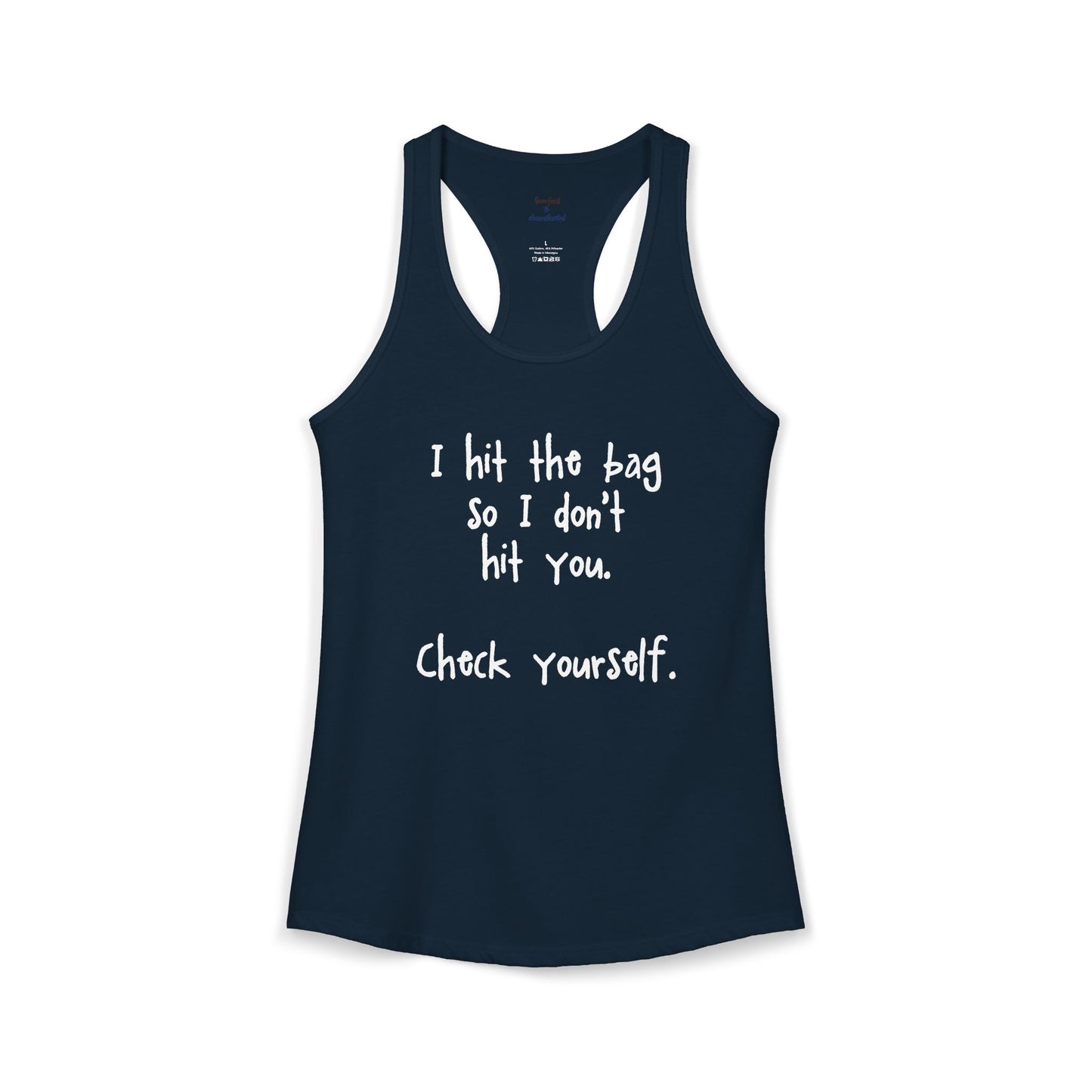 "Check Yourself" Kickboxing Racerback Tank