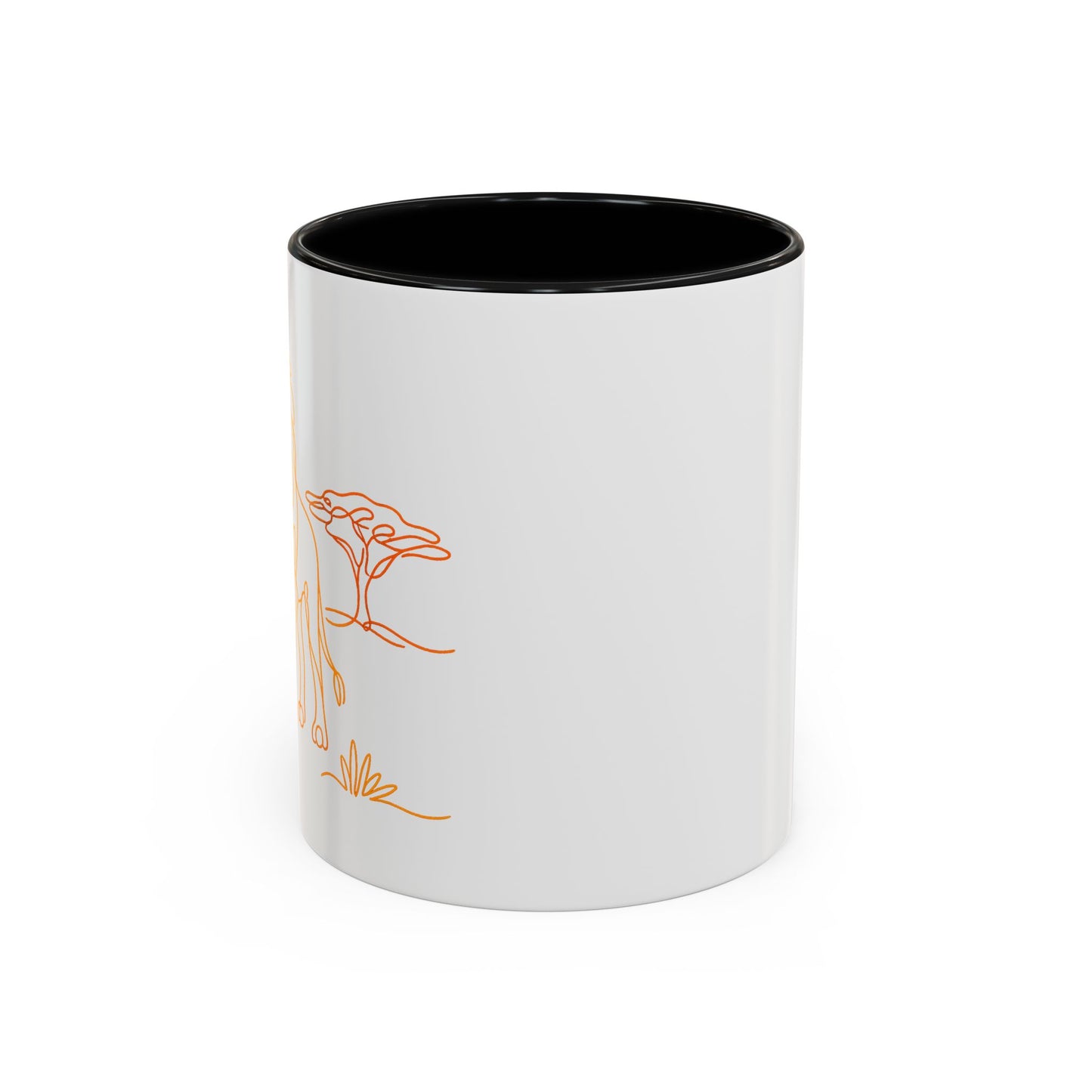 Safari Sunrise Coffee Mug — Minimal Line Lion Design (11/15oz)