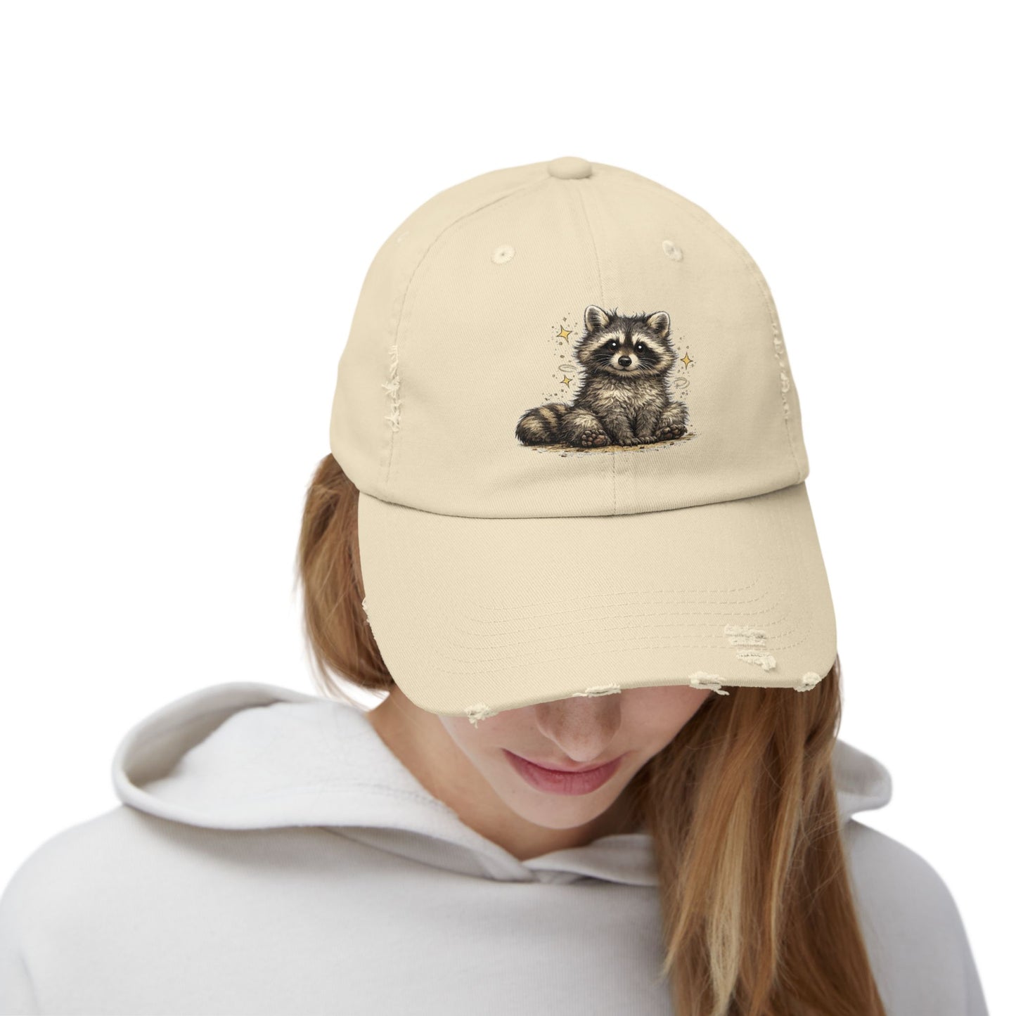 Sweet & Savage Distressed Cap — Raccoon Mom/Dad Funny Dad Hat