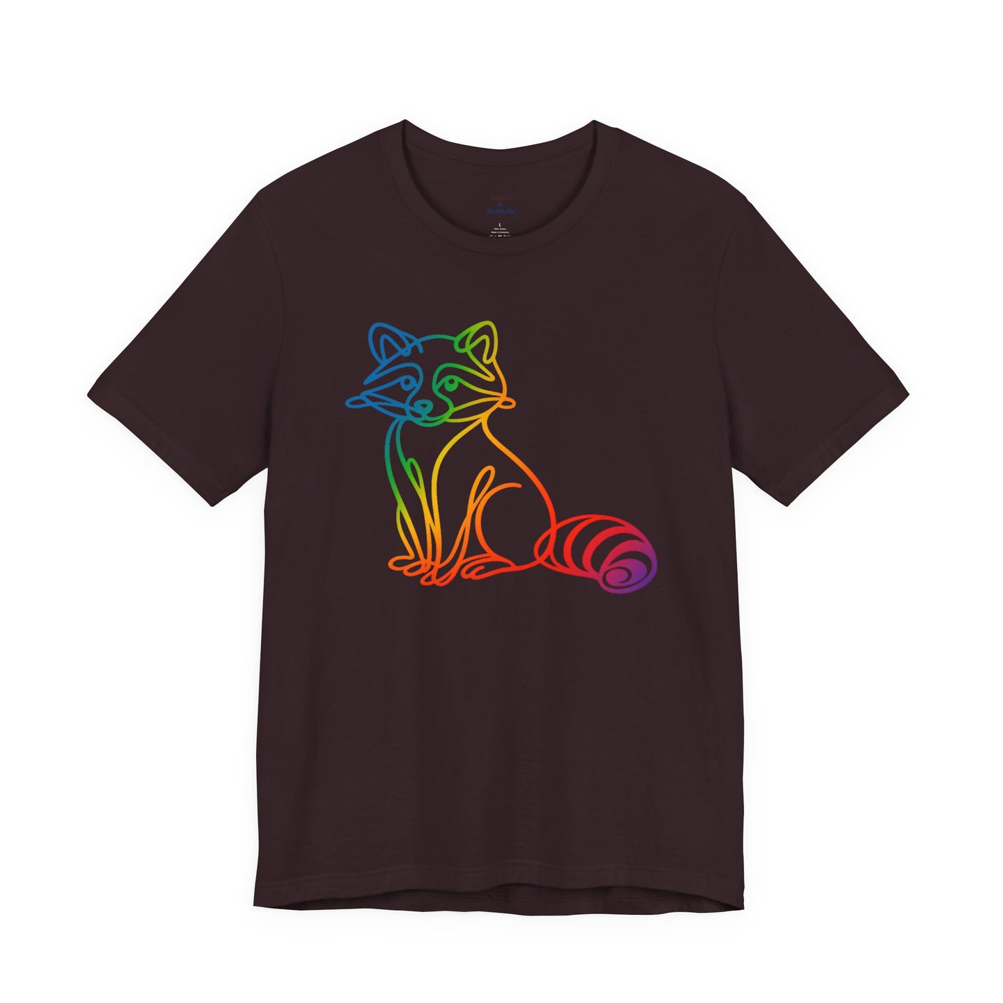 Raccoon Tee — Minimal Line Raccoon Scenic Graphic T-Shirt