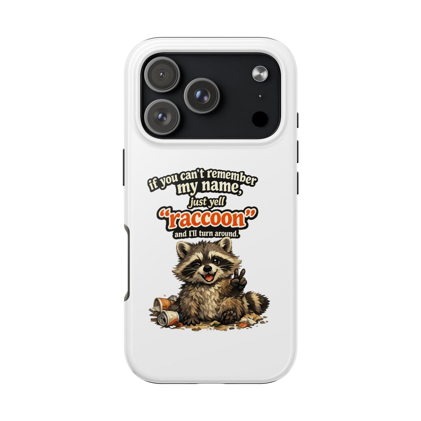 Yell Raccoon Phone Case — Tough & Cute Protective Phone Cover