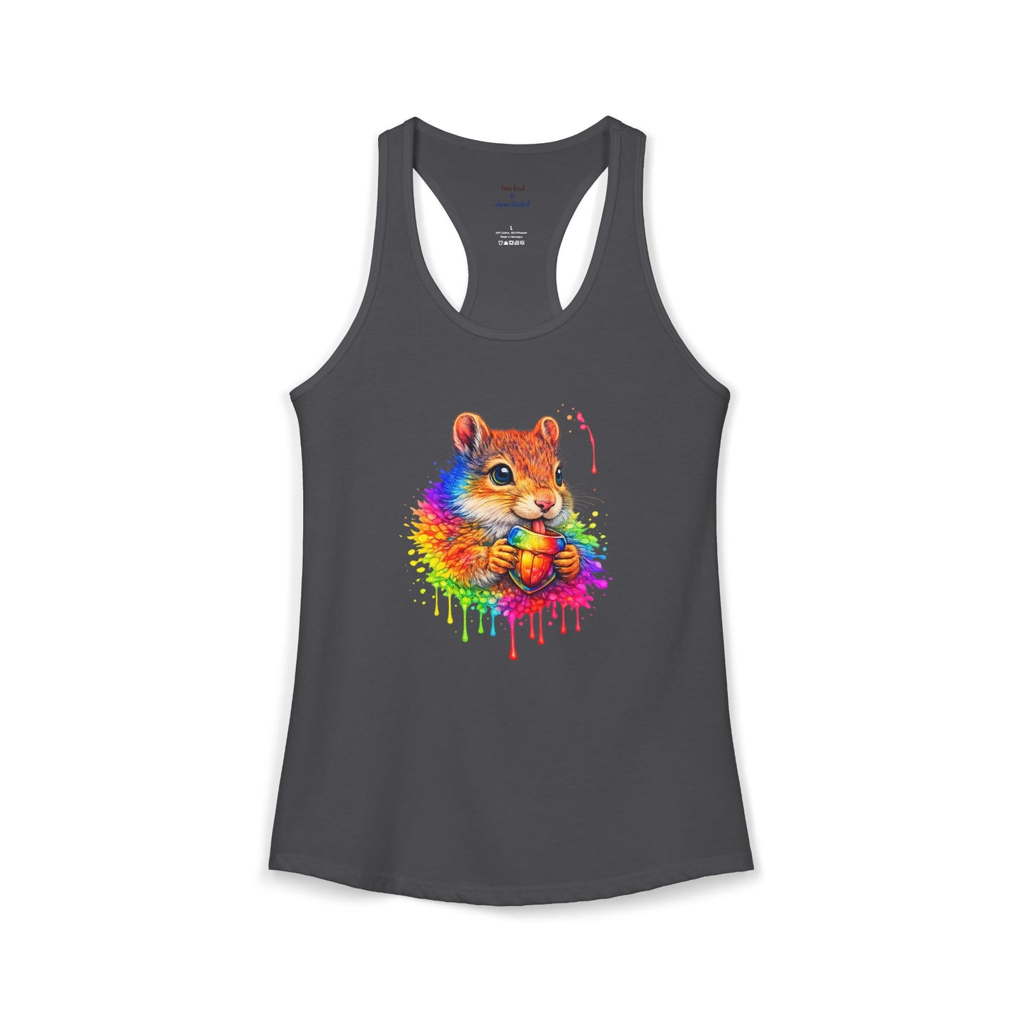 Watercolor Wildlife Squirrel Racerback Tank