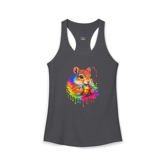 Watercolor Wildlife Squirrel Racerback Tank