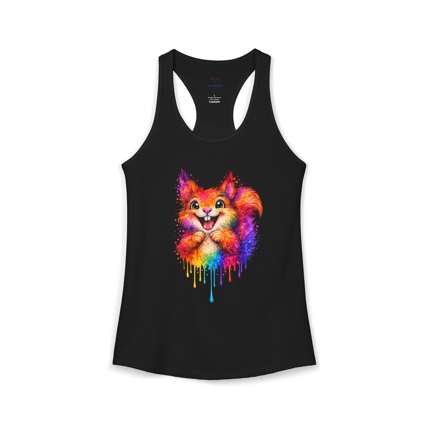 Watercolor Wildlife Squirrel Racerback Tank