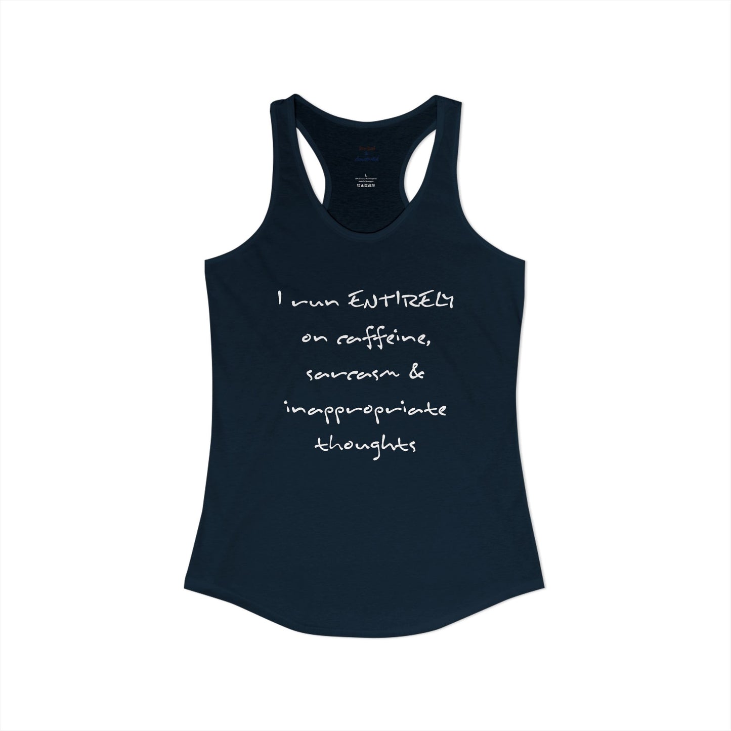 I Run On Racerback Tank